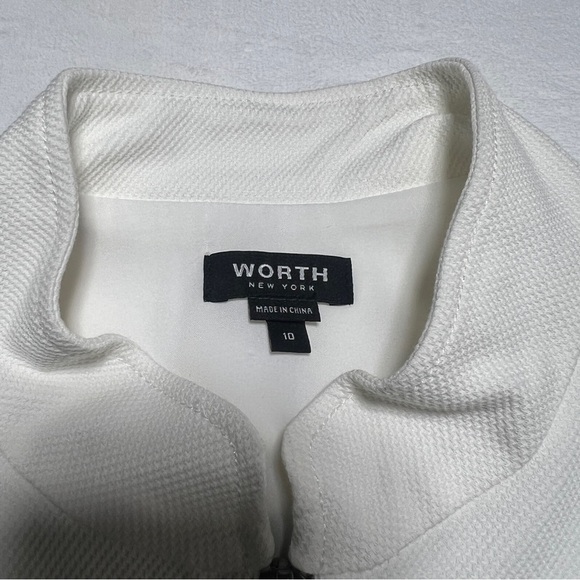 Worth New York Colorblock Zip Black and White Jacket - Picture 5 of 7